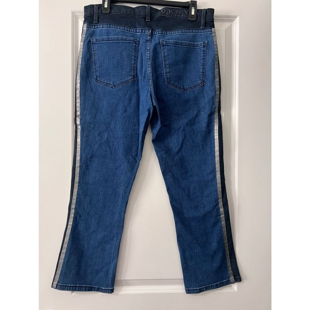 DKNY MIXED DEMIN CROP JEANS INDIGO  NWOT  SZ 30 - Picture 7 of 7